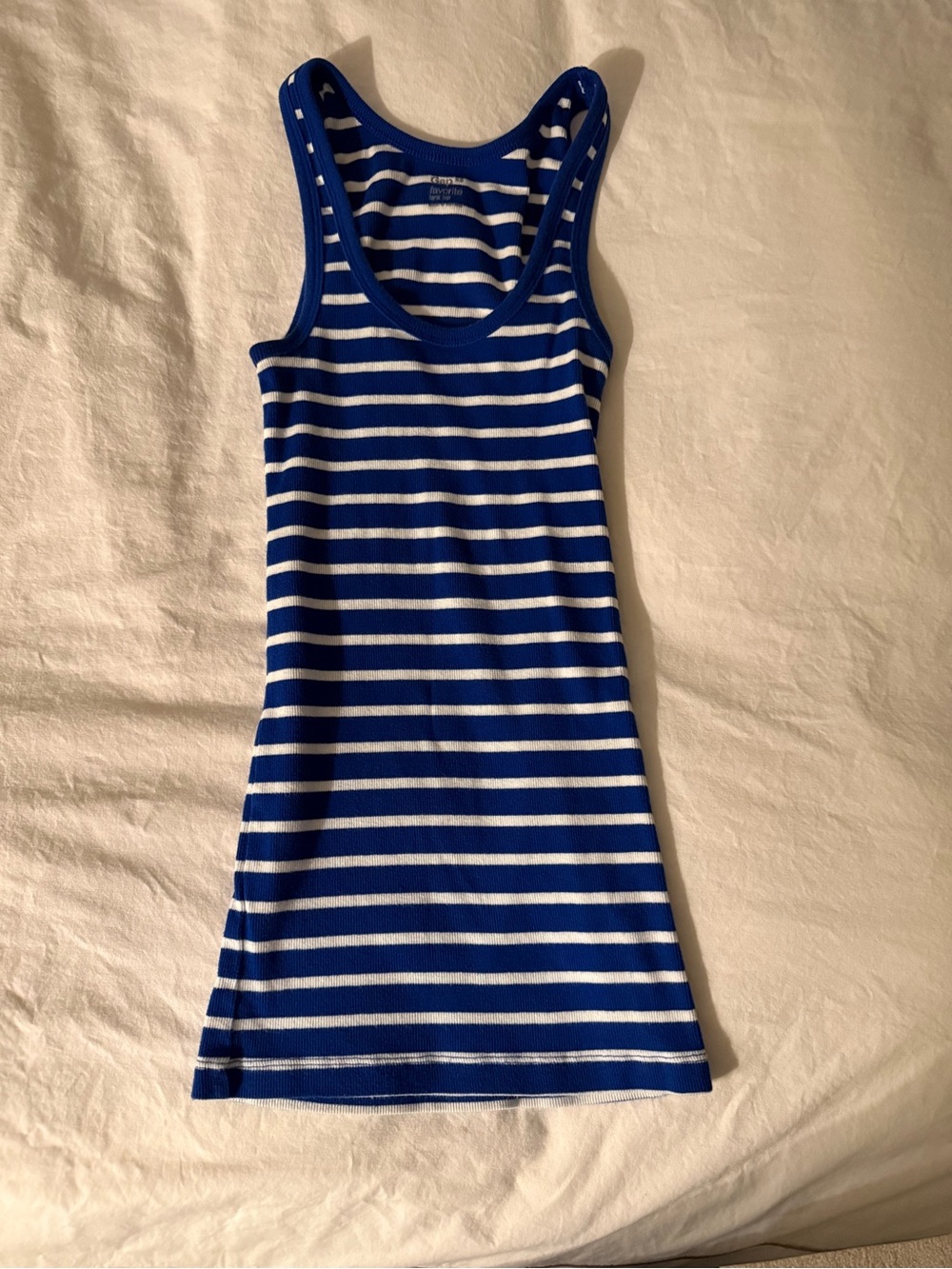 Gap Favorite Tank Top Blue and White Striped